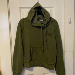 Olive with Stud Detail Pullover Hoodie